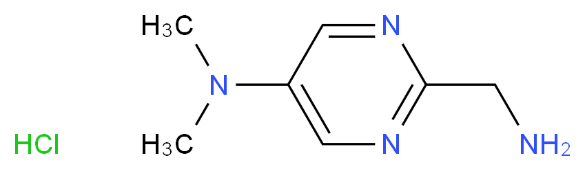 2-(aminomethyl)-N,N-dimethylpyrimidin-5-amine hydrochloride_分子结构_CAS_944902-83-4