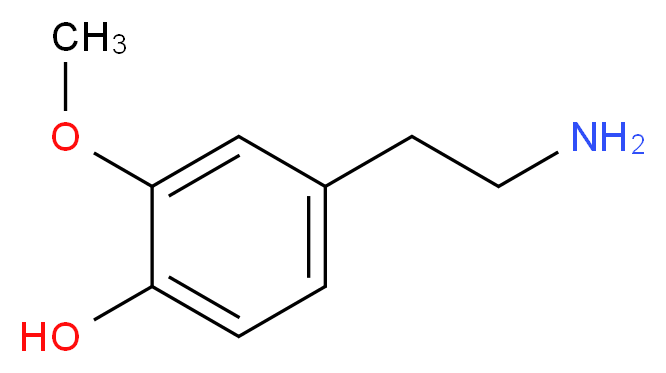 4-(2-aminoethyl)-2-methoxyphenol_分子结构_CAS_554-52-9