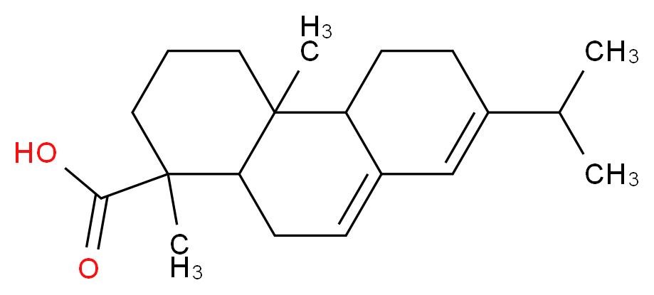 1,4a-dimethyl-7-(propan-2-yl)-1,2,3,4,4a,4b,5,6,10,10a-decahydrophenanthrene-1-carboxylic acid_分子结构_CAS_514-10-3