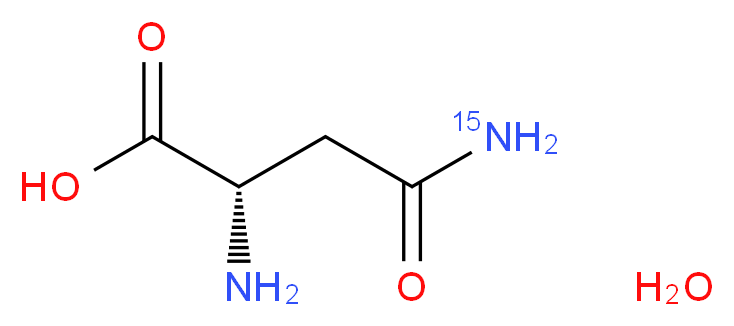 L-Asparagine-(amide-15N) monohydrate_分子结构_CAS_204451-47-8)