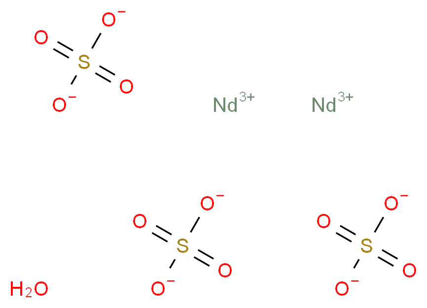 dineodymium(3+) ion hydrate trisulfate_分子结构_CAS_101509-27-7