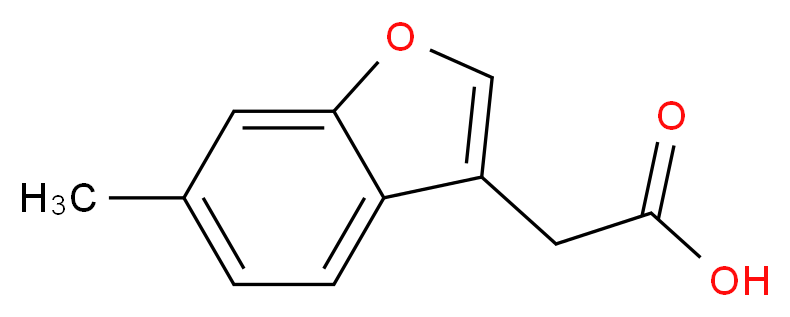 (6-Methyl-benzofuran-3-yl)-acetic acid_分子结构_CAS_142917-39-3)