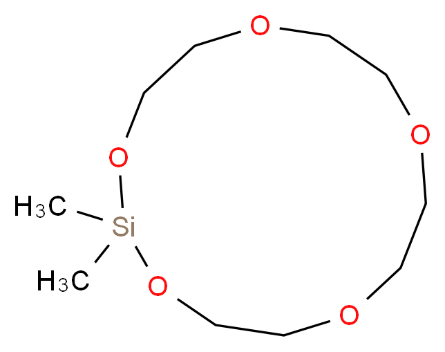 2,2-二甲基-1,3,6,9,12-五氧杂-2-硅杂环十四烷_分子结构_CAS_70851-49-9)