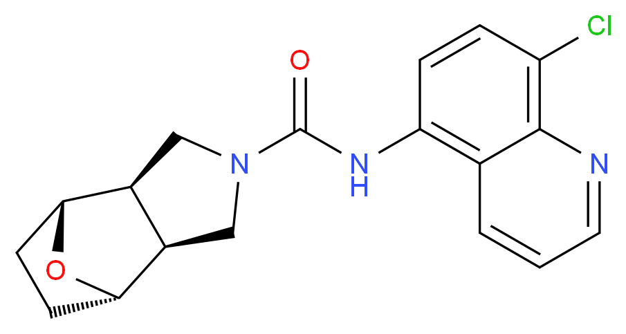 (1R*,2R*,6S*,7S*)-N-(8-chloroquinolin-5-yl)-10-oxa-4-azatricyclo[5.2.1.0~2,6~]decane-4-carboxamide_分子结构_CAS_)