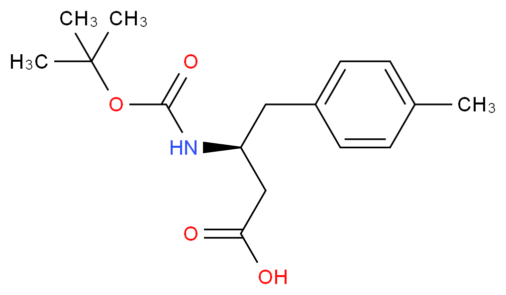 Boc-(S)-3-amino-4-(4-methylphenyl)-butyric acid_分子结构_CAS_270062-96-9)