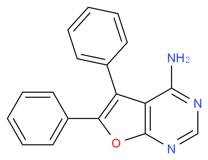 5,6-diphenylfuro[2,3-d]pyrimidin-4-amine_分子结构_CAS_5207-52-3