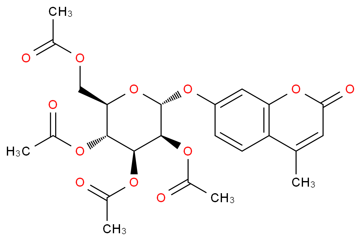 4-Methylumbelliferyl 2,3,4,6-Tetra-O-acetyl-α-D-mannopyranoside_分子结构_CAS_28541-71-1)