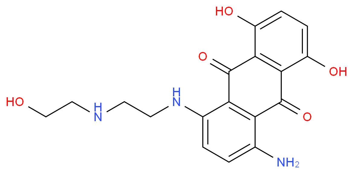 Des[2-[(2-Hydroxyethyl)amino]ethyl] Mitoxantrone(Mitoxantrone Impurity A)_分子结构_CAS_89991-52-6)