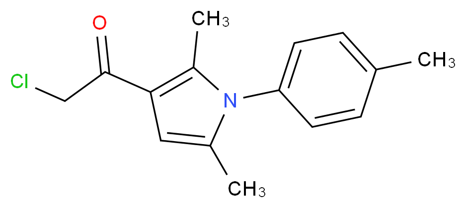 2-chloro-1-[2,5-dimethyl-1-(4-methylphenyl)-1H-pyrrol-3-yl]ethan-1-one_分子结构_CAS_300557-74-8