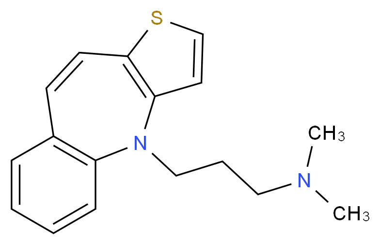 dimethyl(3-{6-thia-2-azatricyclo[8.4.0.0<sup>3</sup>,<sup>7</sup>]tetradeca-1(10),3(7),4,8,11,13-hexaen-2-yl}propyl)amine_分子结构_CAS_37967-98-9