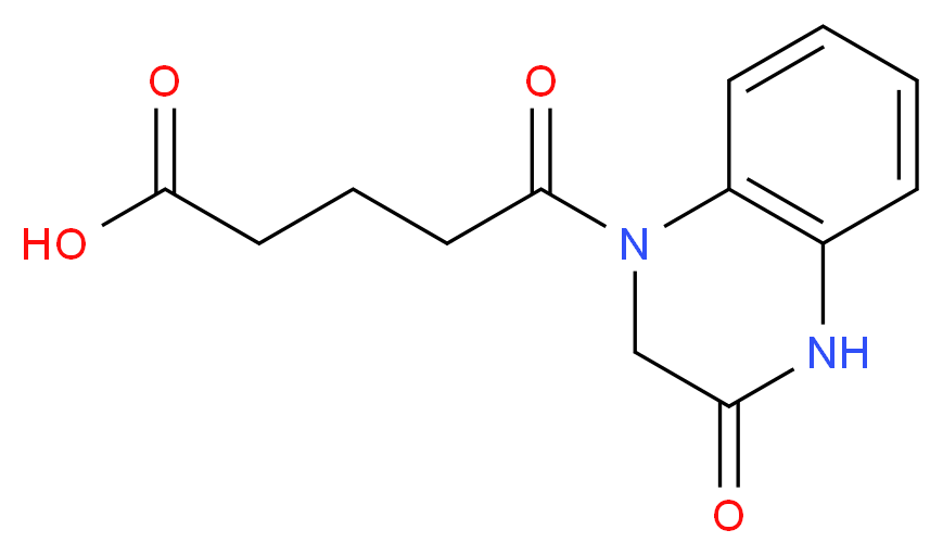 5-oxo-5-(3-oxo-1,2,3,4-tetrahydroquinoxalin-1-yl)pentanoic acid_分子结构_CAS_436088-60-7