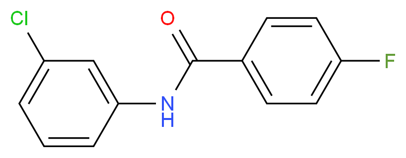 N-(3-chlorophenyl)-4-fluorobenzamide_分子结构_CAS_101398-10-1