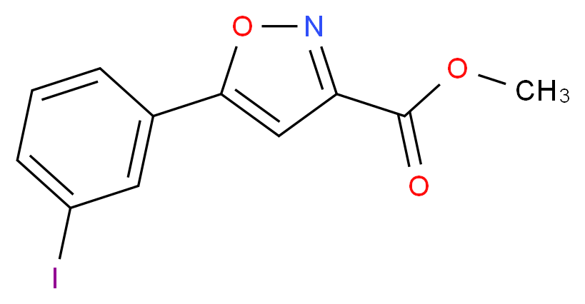 methyl 5-(3-iodophenyl)-1,2-oxazole-3-carboxylate_分子结构_CAS_609848-44-4