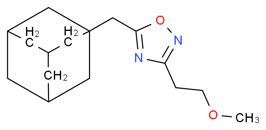 5-(1-adamantylmethyl)-3-(2-methoxyethyl)-1,2,4-oxadiazole_分子结构_CAS_)