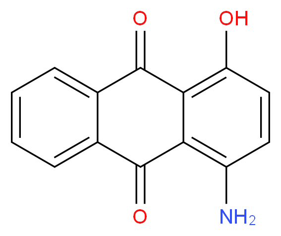 1-amino-4-hydroxy-9,10-dihydroanthracene-9,10-dione_分子结构_CAS_116-85-8