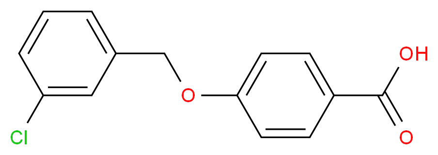 4-[(3-chlorophenyl)methoxy]benzoic acid_分子结构_CAS_84403-70-3