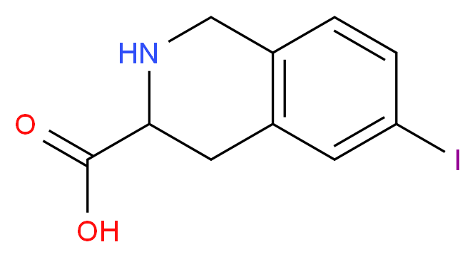 6-iodo-1,2,3,4-tetrahydroisoquinoline-3-carboxylic acid_分子结构_CAS_228728-11-8