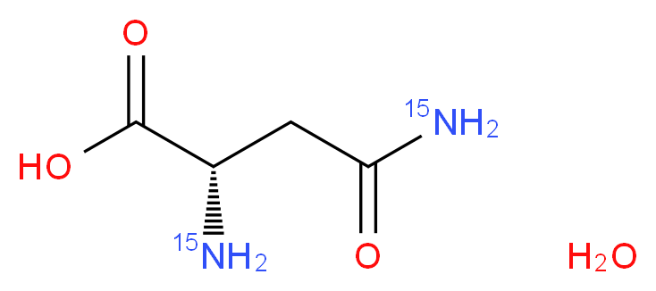 (2S)-2-amino-3-(<sup>1</sup><sup>5</sup>N)carbamoylpropanoic acid hydrate_分子结构_CAS_287484-32-6