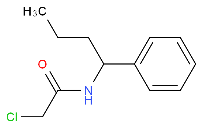 2-chloro-N-(1-phenylbutyl)acetamide_分子结构_CAS_40023-34-5)