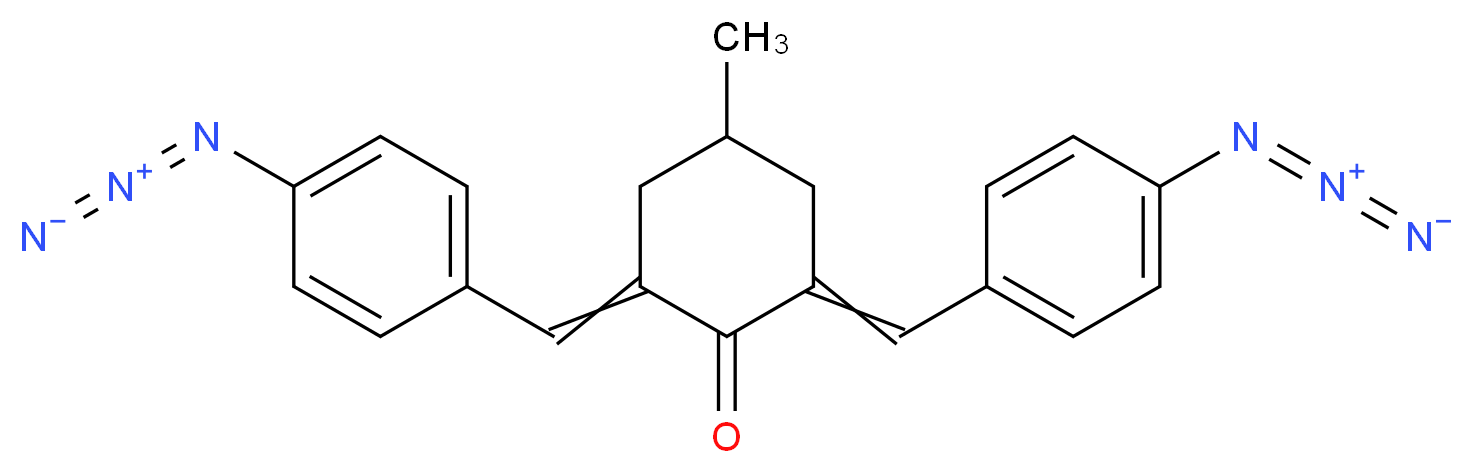 2,6-二(4-叠氮苯亚甲基)-4-甲基环己酮_分子结构_CAS_5284-79-7)
