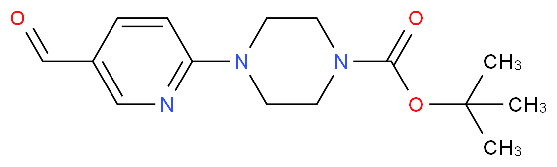 tert-butyl 4-(5-formylpyridin-2-yl)piperazine-1-carboxylate_分子结构_CAS_479226-10-3