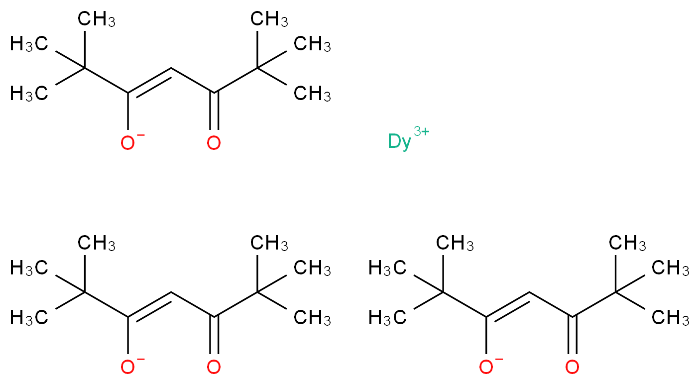 dysprosium(3+) ion tris((3Z)-2,2,6,6-tetramethyl-5-oxohept-3-en-3-olate)_分子结构_CAS_15522-69-7