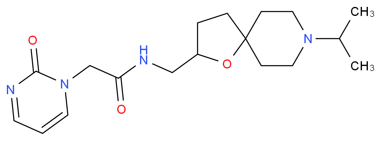 N-[(8-isopropyl-1-oxa-8-azaspiro[4.5]dec-2-yl)methyl]-2-(2-oxopyrimidin-1(2H)-yl)acetamide_分子结构_CAS_)