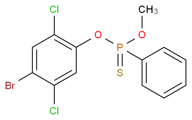 (S)-(4-bromo-2,5-dichlorophenyl methyl phenyl(sulfanylidene)phosphonite)_分子结构_CAS_21609-90-5