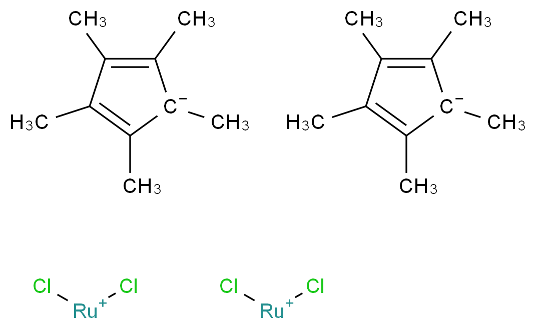 bis(dichlororutheniumylium); bis(pentamethylcyclopenta-2,4-dien-1-ide)_分子结构_CAS_96503-27-4