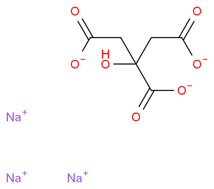 trisodium 2-hydroxypropane-1,2,3-tricarboxylate_分子结构_CAS_68-04-2