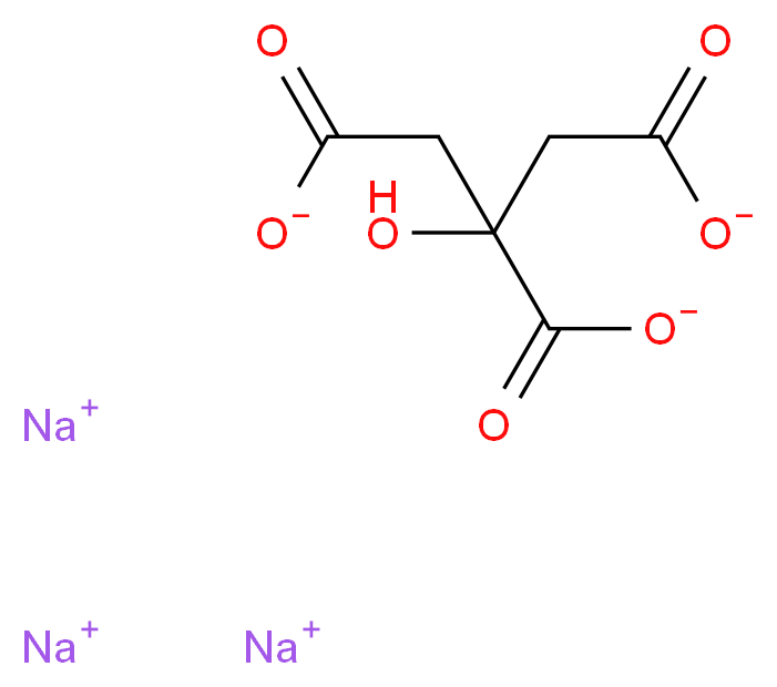 柠檬酸钠, 无水_分子结构_CAS_68-04-2)