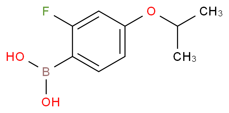 (2-Fluoro-4-isopropoxyphenyl)boronic acid_分子结构_CAS_586389-90-4)