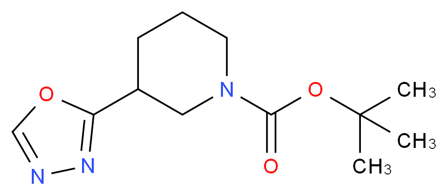 TERT-BUTYL 3-(1,3,4-OXADIAZOL-2-YL)PIPERIDINE-1-CARBOXYLATE_分子结构_CAS_)