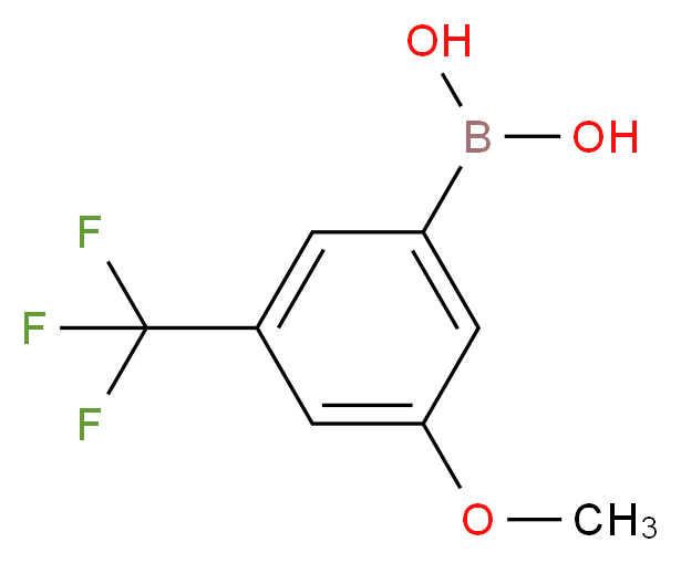 3-甲氧基-5-(三氟甲基)苯硼酸_分子结构_CAS_871332-97-7)