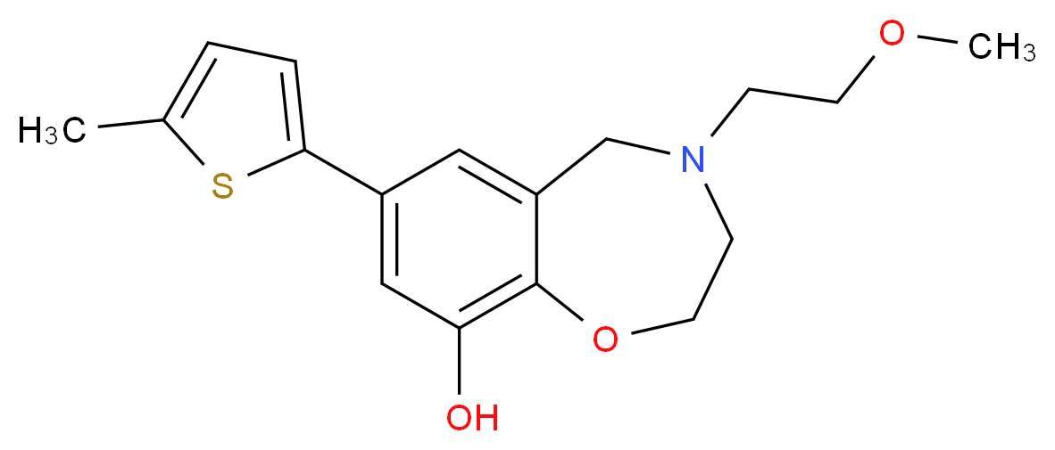 4-(2-methoxyethyl)-7-(5-methyl-2-thienyl)-2,3,4,5-tetrahydro-1,4-benzoxazepin-9-ol_分子结构_CAS_)