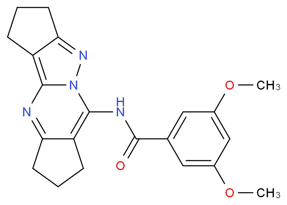 N-(1,2,3,7,8,9-hexahydrocyclopenta[d]cyclopenta[3,4]pyrazolo[1,5-a]pyrimidin-6-yl)-3,5-dimethoxybenzamide_分子结构_CAS_)