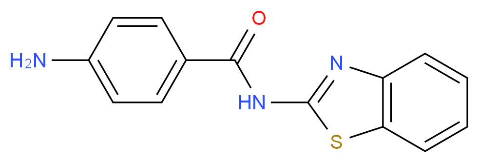 4-Amino-N-benzothiazol-2-yl-benzamide_分子结构_CAS_36855-80-8)