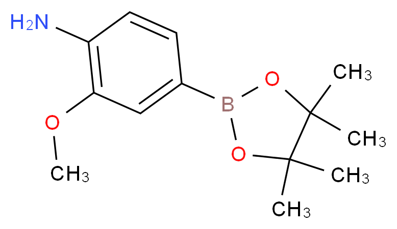 2-methoxy-4-(tetramethyl-1,3,2-dioxaborolan-2-yl)aniline_分子结构_CAS_461699-81-0