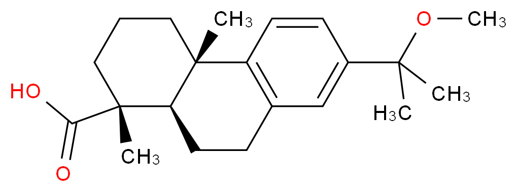 (1R,4aS,10aR)-7-(2-methoxypropan-2-yl)-1,4a-dimethyl-1,2,3,4,4a,9,10,10a-octahydrophenanthrene-1-carboxylic acid_分子结构_CAS_1159913-80-0