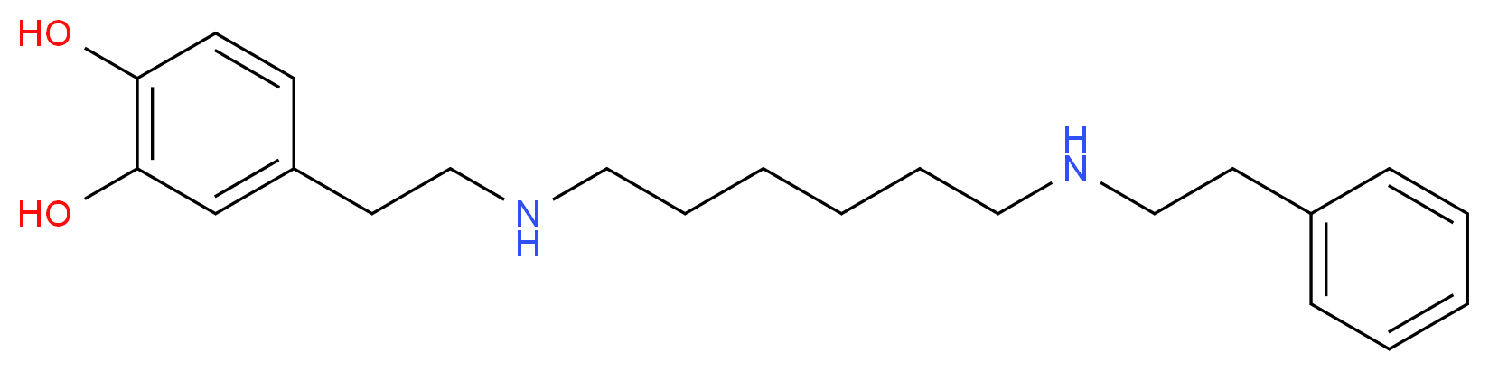 4-[2-({6-[(2-phenylethyl)amino]hexyl}amino)ethyl]benzene-1,2-diol_分子结构_CAS_86197-47-9