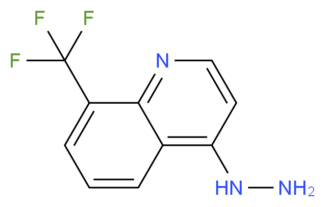 4-hydrazinyl-8-(trifluoromethyl)quinoline_分子结构_CAS_57369-92-3