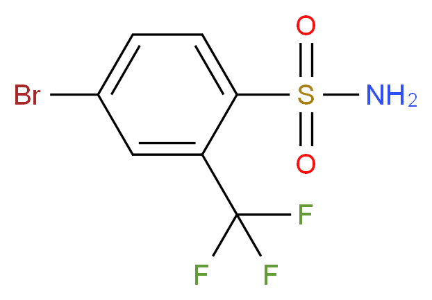 4-bromo-2-(trifluoromethyl)benzene-1-sulfonamide_分子结构_CAS_351003-62-8