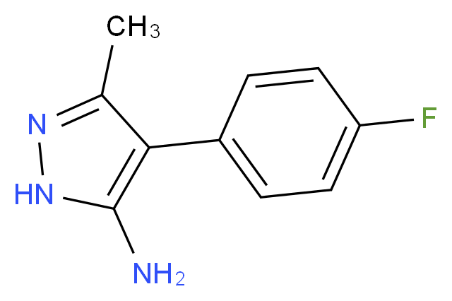 4-(4-Fluorophenyl)-3-methyl-1H-pyrazol-5-amine_分子结构_CAS_)