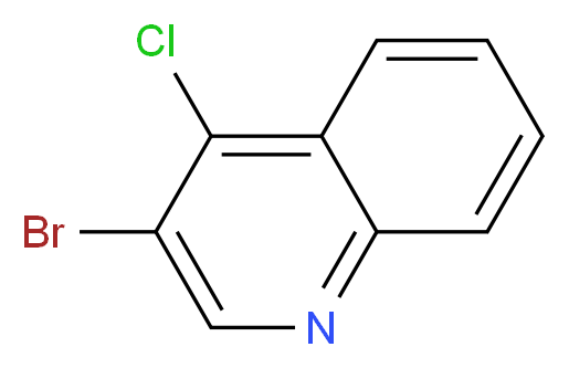 3-bromo-4-chloroquinoline_分子结构_CAS_74575-17-0