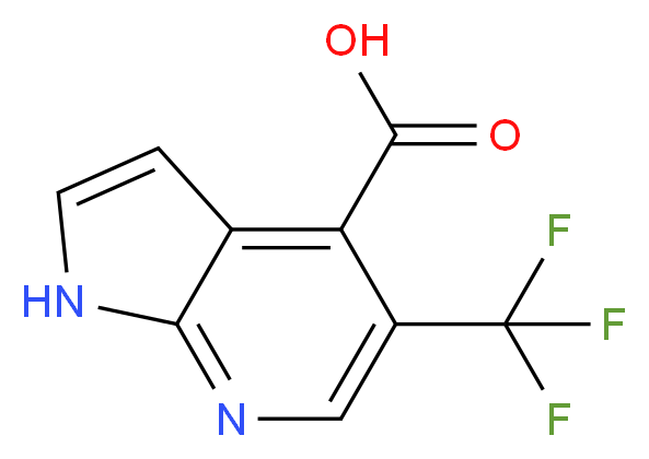 5-(trifluoromethyl)-1H-pyrrolo[2,3-b]pyridine-4-carboxylic acid_分子结构_CAS_1260384-46-0