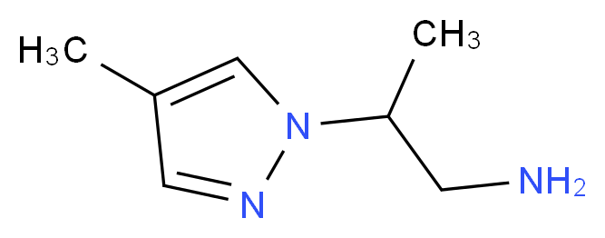 2-(4-methyl-1H-pyrazol-1-yl)-1-propanamine_分子结构_CAS_1170137-51-5)