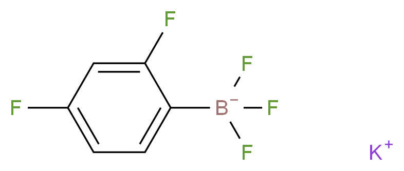 2,4-二氟苯基三氟硼酸钾_分子结构_CAS_871231-41-3)
