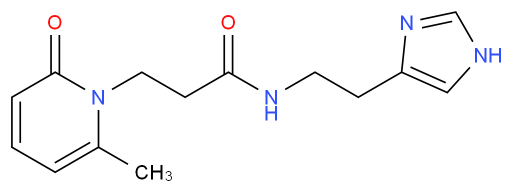 N-[2-(1H-imidazol-4-yl)ethyl]-3-(6-methyl-2-oxopyridin-1(2H)-yl)propanamide_分子结构_CAS_)