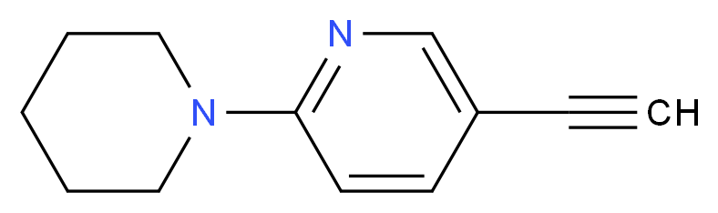 5-ethynyl-2-(piperidin-1-yl)pyridine_分子结构_CAS_926009-49-6)