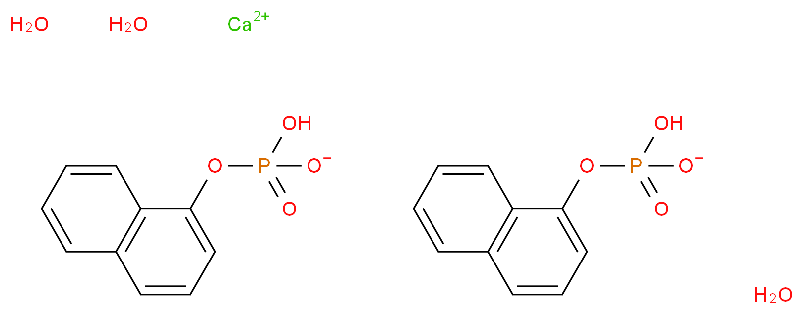 calcium trihydrate bis(naphthalen-1-yl hydrogen phosphate)_分子结构_CAS_57775-19-6